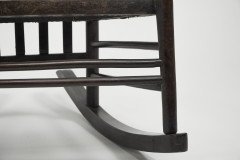 Liberty and Co. a Sweet Little Beech Stained and Original Cane Seated Rocking Chair - Thumbnail 20