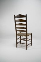 Manner of E Gimson. a Set of Three Lovely Quality Arts and Crafts Oak Ladderback Dining or Side Chairs - Thumbnail 15
