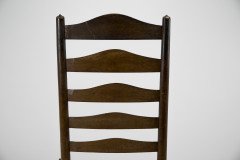 Manner of E Gimson. a Set of Three Lovely Quality Arts and Crafts Oak Ladderback Dining or Side Chairs - Thumbnail 13