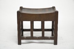 Romney Green Attributed. an Arts and Crafts Cotswold School Oak Stool - Thumbnail 2