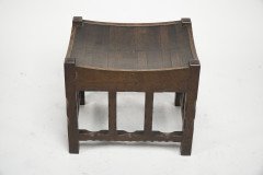 Romney Green Attributed. an Arts and Crafts Cotswold School Oak Stool - Thumbnail 3