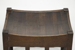 Romney Green Attributed. an Arts and Crafts Cotswold School Oak Stool - Thumbnail 4
