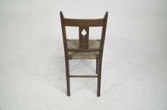 Liberty and Co attributed. A set of six Glasgow Style oak dining chairs - Thumbnail 8