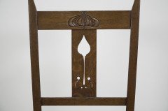 Liberty and Co attributed. A set of six Glasgow Style oak dining chairs - Thumbnail 9