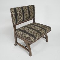 E. W. Pugin (Attributed) – Gothic Revival Oak Duet Chair with Wide Seat - Thumbnail 2