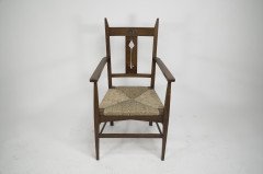 Liberty and Co attributed. A set of six Glasgow Style oak dining chairs - Thumbnail 12