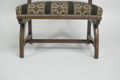 E. W. Pugin (Attributed) – Gothic Revival Oak Duet Chair with Wide Seat - Thumbnail 10