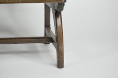E. W. Pugin (Attributed) – Gothic Revival Oak Duet Chair with Wide Seat - Thumbnail 17