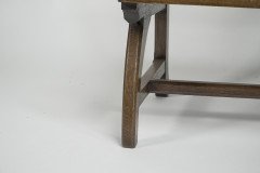 E. W. Pugin (Attributed) – Gothic Revival Oak Duet Chair with Wide Seat - Thumbnail 16