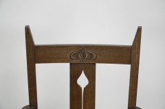Liberty and Co attributed. A set of six Glasgow Style oak dining chairs - Thumbnail 16