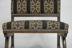 E. W. Pugin (Attributed) – Gothic Revival Oak Duet Chair with Wide Seat - Thumbnail 12