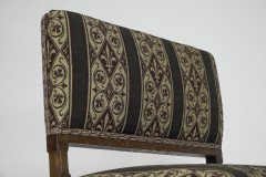 E. W. Pugin (Attributed) – Gothic Revival Oak Duet Chair with Wide Seat - Thumbnail 7