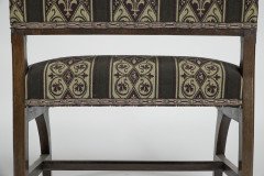 E. W. Pugin (Attributed) – Gothic Revival Oak Duet Chair with Wide Seat - Thumbnail 18