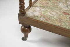 Philip Webb for Morris and Co Attributed. a Large Aesthetic Movement Bobbin Turned Satinwood Chaise Lounge - Thumbnail 13