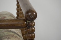 Philip Webb for Morris and Co Attributed. a Large Aesthetic Movement Bobbin Turned Satinwood Chaise Lounge - Thumbnail 20