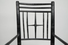 Liberty & Co. An Argyle Aesthetic Movement ebonized rush seat child's high chair - Thumbnail 7