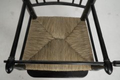 Liberty & Co. An Argyle Aesthetic Movement ebonized rush seat child's high chair - Thumbnail 9