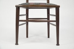 E G Punnett for Liberty & Co. a Walnut Side Chair with Inlaid Floral Decoration. - Thumbnail 11