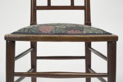 E G Punnett for Liberty & Co. a Walnut Side Chair with Inlaid Floral Decoration. - Thumbnail 9
