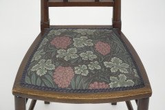 E G Punnett for Liberty & Co. a Walnut Side Chair with Inlaid Floral Decoration. - Thumbnail 12