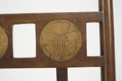 E G Punnett for Liberty & Co. a Walnut Side Chair with Inlaid Floral Decoration. - Thumbnail 8