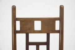 E G Punnett for Liberty & Co. a Walnut Side Chair with Inlaid Floral Decoration. - Thumbnail 16