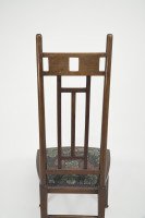 E G Punnett for Liberty & Co. a Walnut Side Chair with Inlaid Floral Decoration. - Thumbnail 17