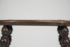 An Aesthetic Movement Elm Stool with a ' S' Handle, and a Wild Grain to the Seat. - Thumbnail 12