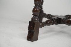 An Aesthetic Movement Elm Stool with a ' S' Handle, and a Wild Grain to the Seat. - Thumbnail 13