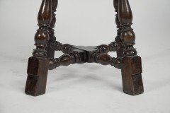 An Aesthetic Movement Elm Stool with a ' S' Handle, and a Wild Grain to the Seat. - Thumbnail 14