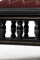 A Small Aesthetic Movement Ebonized Foot Stool - Thumbnail 12