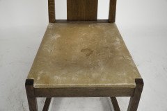 M. H. Baillie Scott. a Period Arts and Crafts Oak Side Chair with Canted Corners - Thumbnail 8