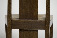 M. H. Baillie Scott. a Period Arts and Crafts Oak Side Chair with Canted Corners - Thumbnail 17