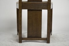 M. H. Baillie Scott. a Period Arts and Crafts Oak Side Chair with Canted Corners - Thumbnail 18
