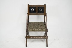 Bruce Talbert for Gillows and Co. a Gothic Revival Scissor Style Side Chair - Thumbnail 2