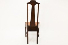 An Arts and Crafts Liberty style oak floral inlaid side chair - Thumbnail 16