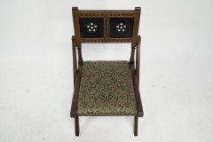 Bruce Talbert for Gillows and Co. a Gothic Revival Scissor Style Side Chair - Thumbnail 7