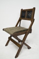 Bruce Talbert for Gillows and Co. a Gothic Revival Scissor Style Side Chair - Thumbnail 4