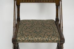 Bruce Talbert for Gillows and Co. a Gothic Revival Scissor Style Side Chair - Thumbnail 8