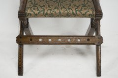 Bruce Talbert for Gillows and Co. a Gothic Revival Scissor Style Side Chair - Thumbnail 10