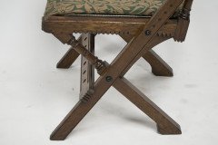 Bruce Talbert for Gillows and Co. a Gothic Revival Scissor Style Side Chair - Thumbnail 11