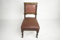 Charles Bevan Attributed. a Gothic Revival Side Chair with Scroll Carvings - Thumbnail 3