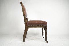 Charles Bevan Attributed. a Gothic Revival Side Chair with Scroll Carvings - Thumbnail 4