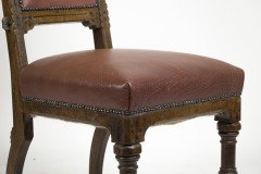 Charles Bevan Attributed. a Gothic Revival Side Chair with Scroll Carvings - Thumbnail 12
