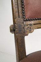 Charles Bevan Attributed. a Gothic Revival Side Chair with Scroll Carvings - Thumbnail 9