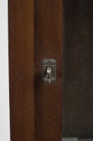 An Anglo-Japanese style mahogany side cabinet of slender form with brass sabots - Thumbnail 12