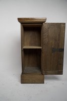 An Aesthetic Movement Satin Birch Bedside Cabinet with a Central Walnut Handle - Thumbnail 3