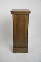 An Aesthetic Movement Satin Birch Bedside Cabinet with a Central Walnut Handle - Thumbnail 7