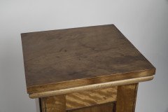 An Aesthetic Movement Satin Birch Bedside Cabinet with a Central Walnut Handle - Thumbnail 10