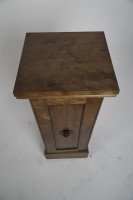 An Aesthetic Movement Satin Birch Bedside Cabinet with a Central Walnut Handle - Thumbnail 11